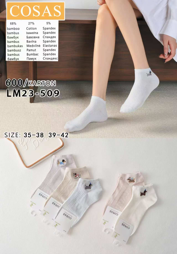 Skarpety damskie Roz 35-42, 1 kolor Paczka 40 szt